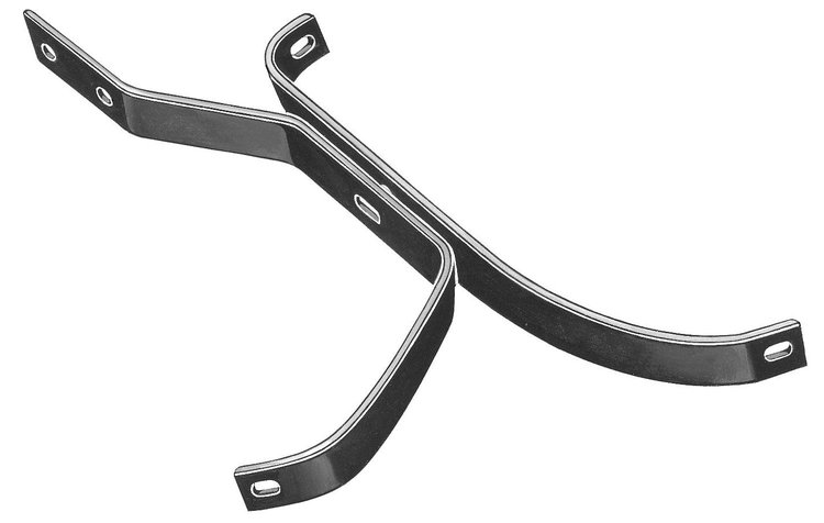 01A-17787 Rear Bumper Braces, 1940 Ford Car