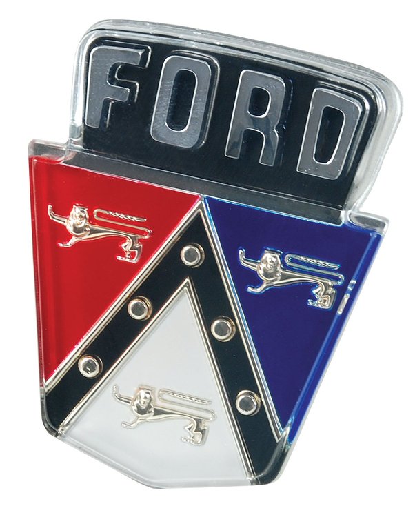 0A-7042514-B Trunk Emblem, 1950-54 Ford Car, Wagon, 1955-56 Mainline, Customline, Wagon