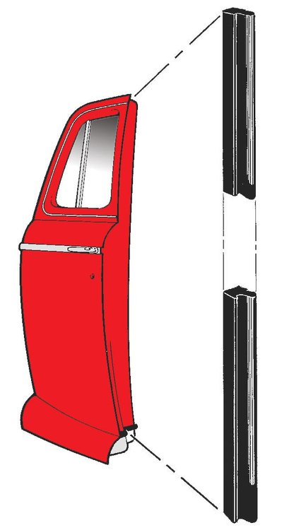 11A-7320546 Back Edge Door Seal Kit, 1941-48 Fordor
