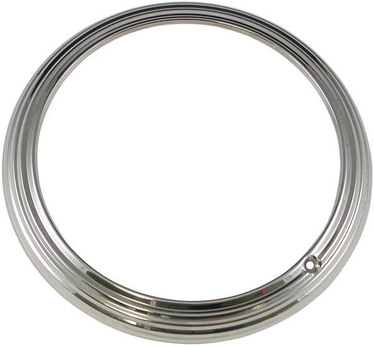 21A-13045 Headlight Rims (3-Rib Style), Late 1941-42 Ford Car, 1942-47 Ford Pickup