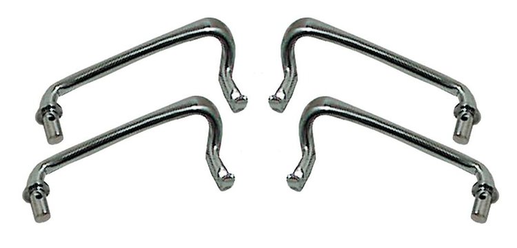 48-16644/5-B Hood Handles (Stainless), 1934-36 Ford Car, 1935-37 Ford Pickup