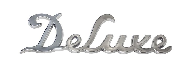 91A-16607 Hood Side Emblem, Deluxe, 1939 Ford Deluxe
