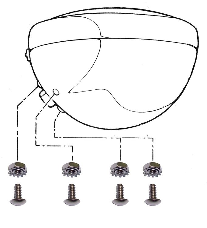 A-13045-R Headlight Mount Repair Kit, 1928-36 Ford Car, 1928-39 Ford Pickup