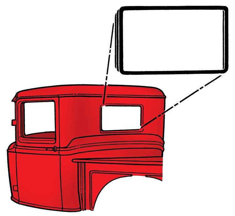 B-704220 Quarter & Rear Window Seal, 1932-40 Ford Car, 1932-39 Ford Pickup