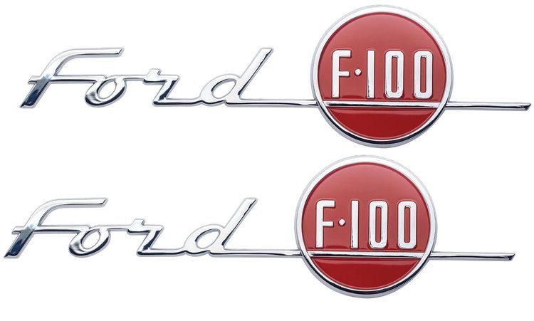 B5C-16721 Hood Side Emblems, 1955 Ford Pickup