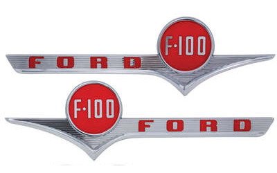 B6C-16720/1 Hood Side Emblems, 1956 Ford Pickup