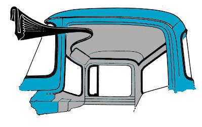 BAAA-8150956 Headliner Retainer Seal, 1953-56 Ford Pickup