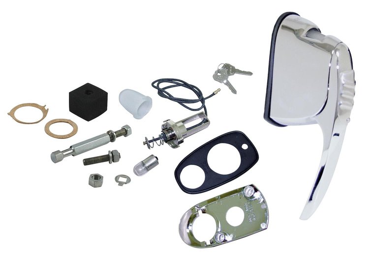 01A-7043500-K Trunk Handle & Base (Complete), 1940 Ford Car