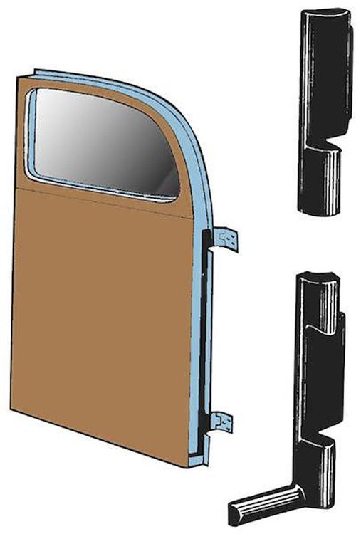 11A-7620456/7 Door Hinge Seals, 1941-48 Ford Convertible