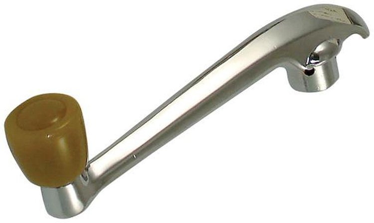 91A-7023342-A Window Crank (Chrome/Yellow), 1939 Ford Standard