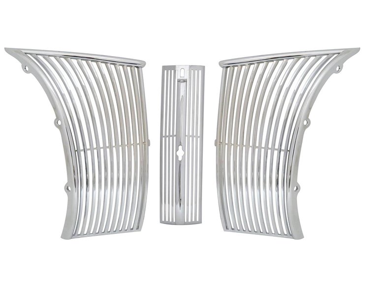 01A-8206/7-ACK Grille Kit (Chrome Sides), 1940 Ford Standard, 1940-41 Ford Pickup