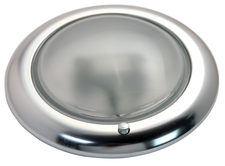 HR-13771-R-SMB Round Push-Button Dome Light (Smooth), Universal