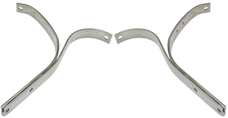 01A-17766-BK-SS Front Bumper Braces (Stainless), 1940 Ford Deluxe