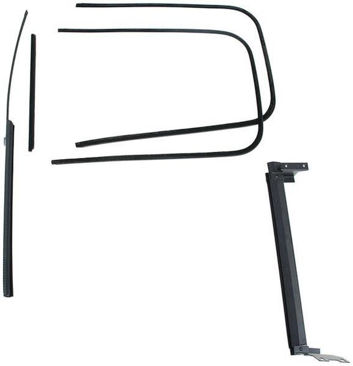 11A-45983-5W-4D-B-SS Front Door Window Channel Kit, 1941-42 Ford Coupe, Fordor