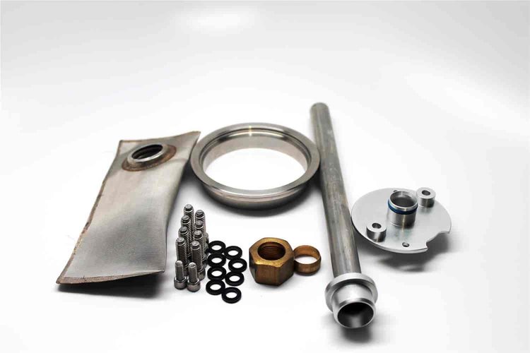 18-8 Stainless Weldable Flange, In Tank Power Module Installation Kit, Fabricator Series, Includes Adjustable Pickup with Filter