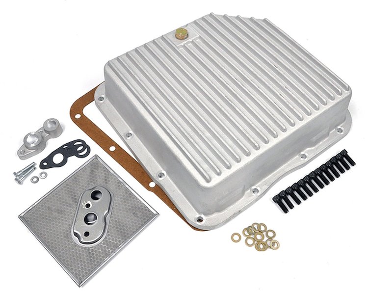 353500 Transmission Pan, Deep Cast Aluminum Pan With Filter Extension