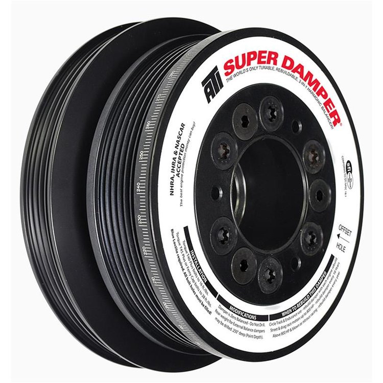 Super Damper Serpentine Harmonic Balancer for Chevy 5.7L, 6.0L and 6.2L LS Engines [5.500 in., 25 Percent Underdrive]