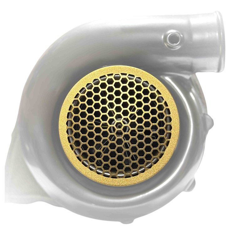 TBG-BIL-3.00-GLD Billet Turbocharger Inlet Screen, 3 in. Inlet Diameter [Gold]