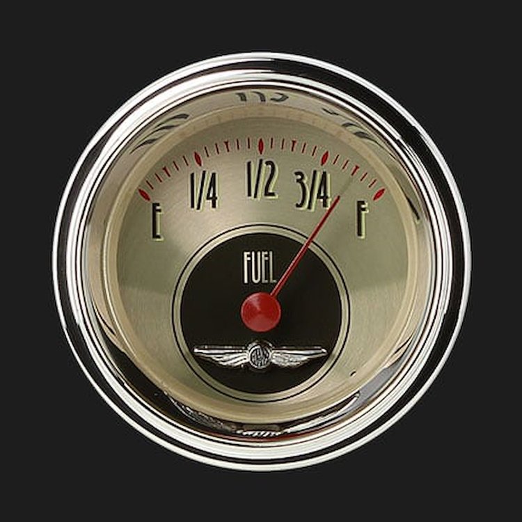 All American Nickel Fuel Gauge 2-1/8" Electrical