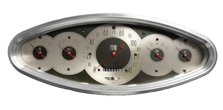 All American Nickel Package 5-Gauge Instrument Panel Includes: Speedometer (140 MPH)
