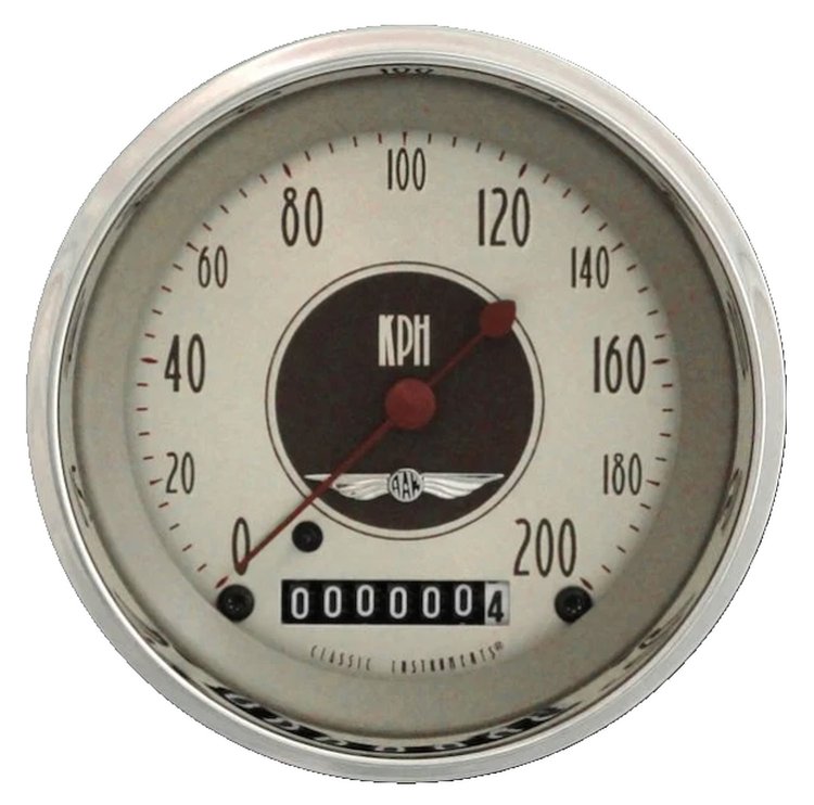 All American Nickel Speedometer 3-3/8" Electrical