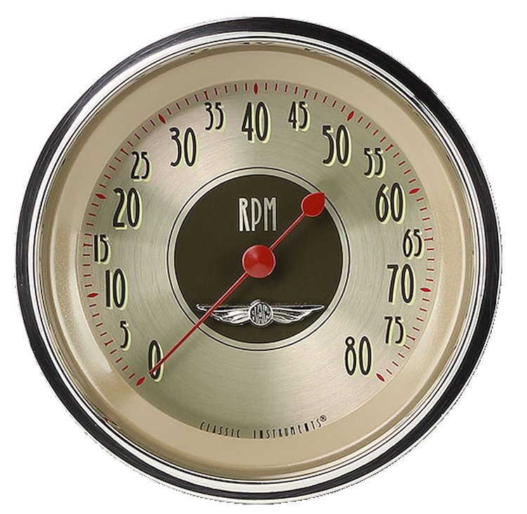 All American Nickel Tachometer 3-3/8" Electrical