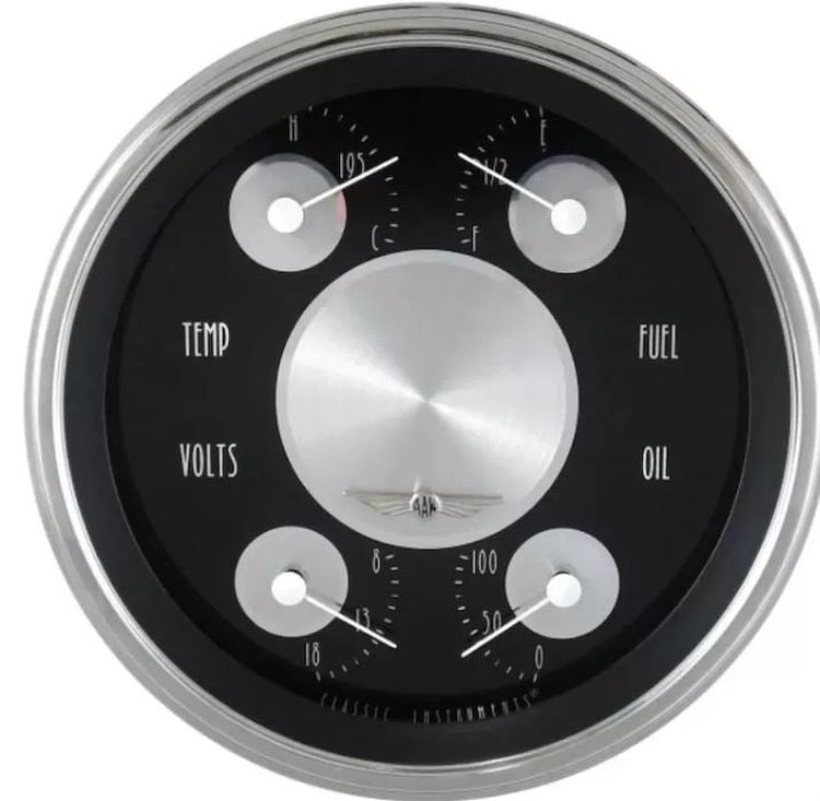 All American Tradition Quad Gauge 4-5/8" Electrical Includes: