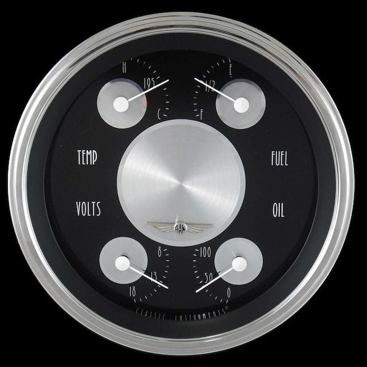 All American Tradition Quad Gauge 4-5/8" Electrical Includes: