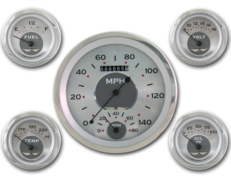 All American Series 5-Gauge Set 4-5/8" Electrical Speedtachular Gauge