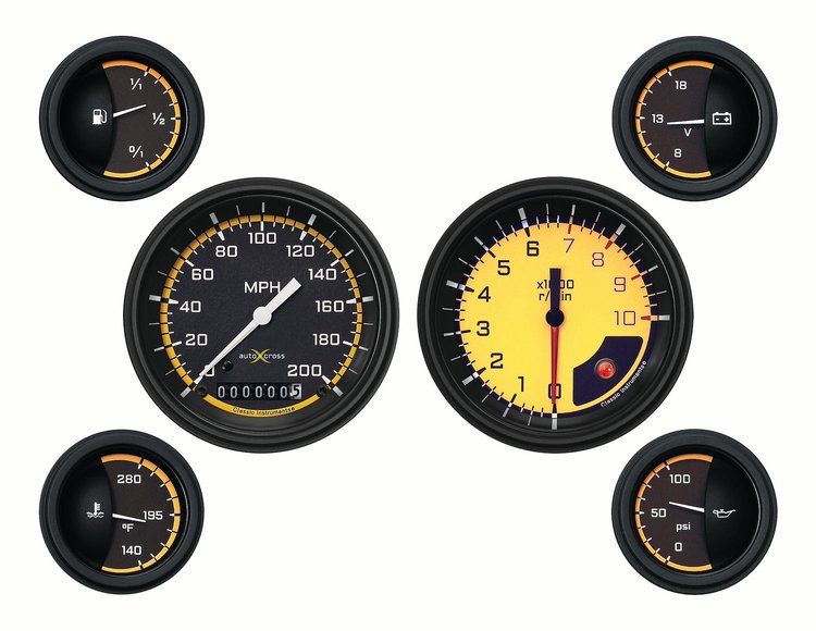 AX01YBLC Auto Cross Yellow 6 Gautoge Set-GM