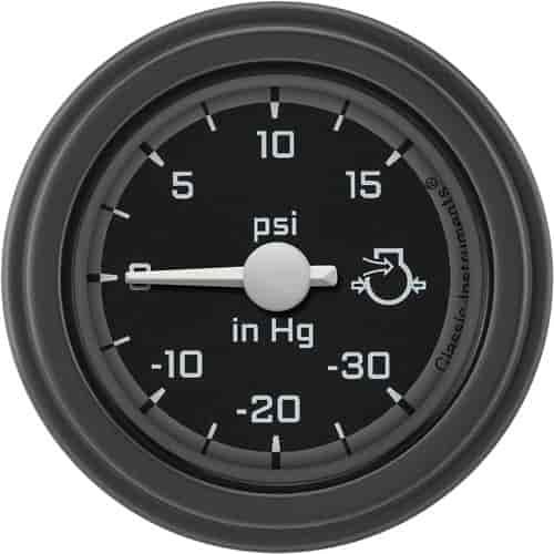 Gray AutoCross Series Boost Gauge 2-1/8" Electrical