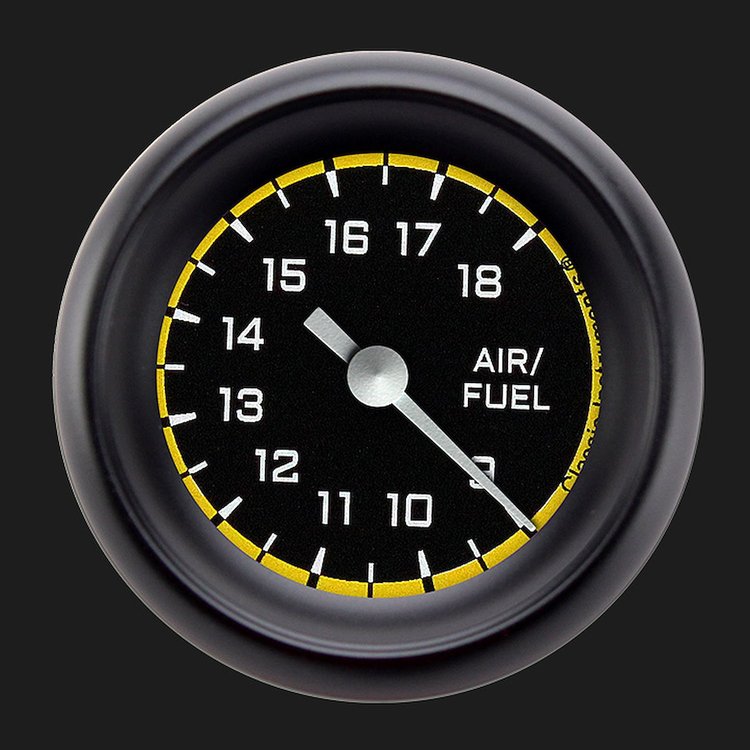 AX194YBPF Autocross Yellow 2 1/8in. Air Fuel Ratio Gauge