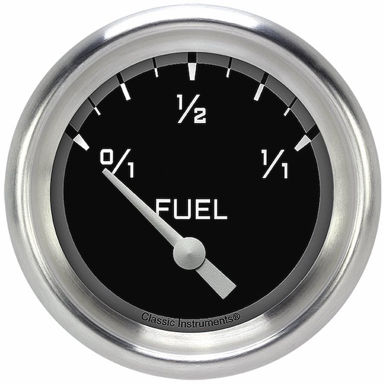AX211GAPF Autocross Gray 2 5/8in. Fuel Gauge, 75-10 Ohm