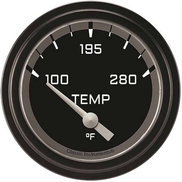 Autocross Grey w/ Black Bezel 2 ? Water Temp. Short Sweep Includes ? Temp Sender