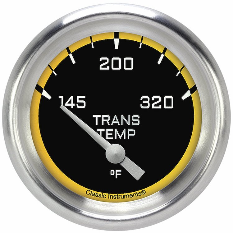 AX227YAPF Autocross Yellow 2 5/8in. Transmission Temperature Gauge