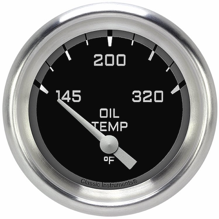 AX228GAPF Autocross Gray 2 5/8in. Oil Temperature Gauge