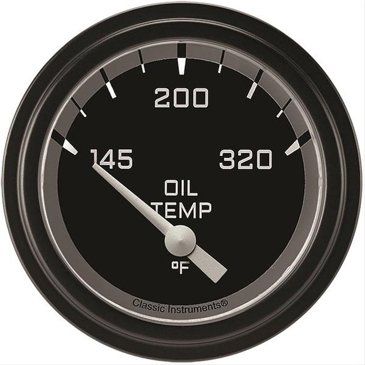 Autocross Grey w/ Black Bezel 2 ? Oil Temp. Short Sweep