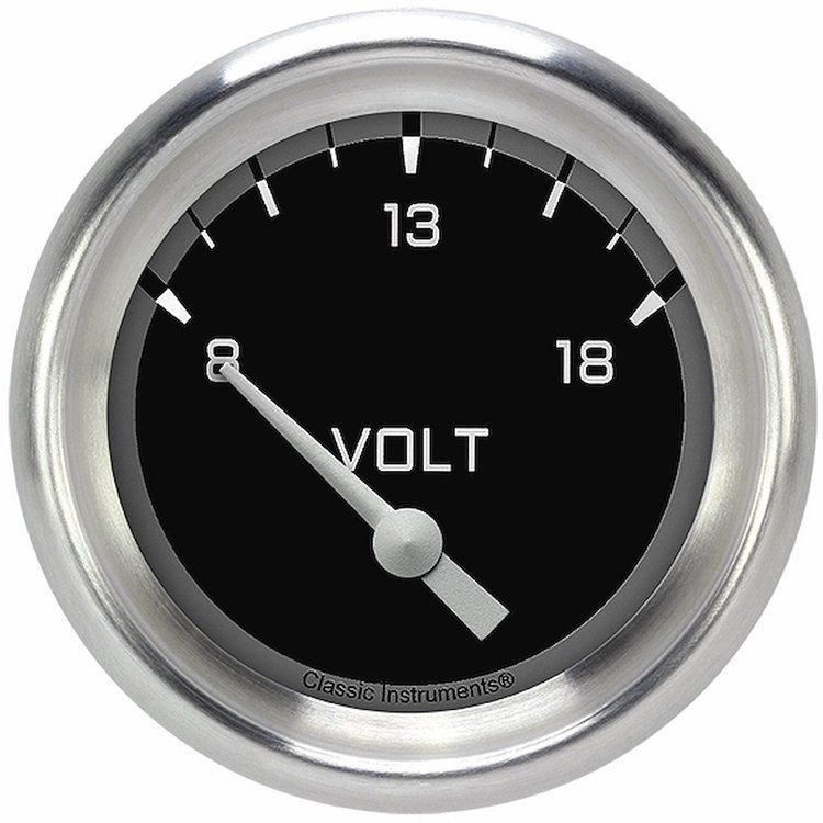 AX230GAPF Autocross Gray 2 5/8in. Volt Gauge