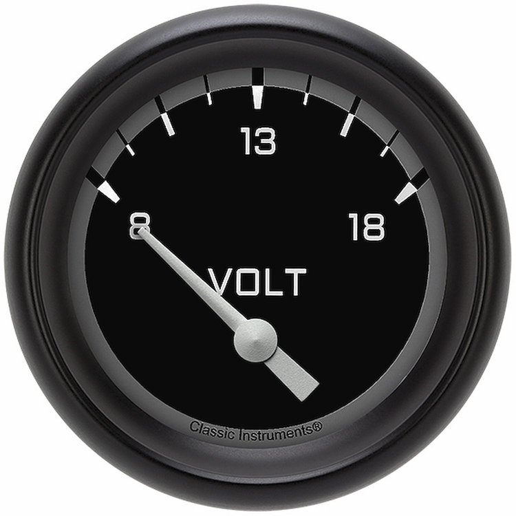 AX230GBPF Autocross Gray 2 5/8in. Volt Gauge