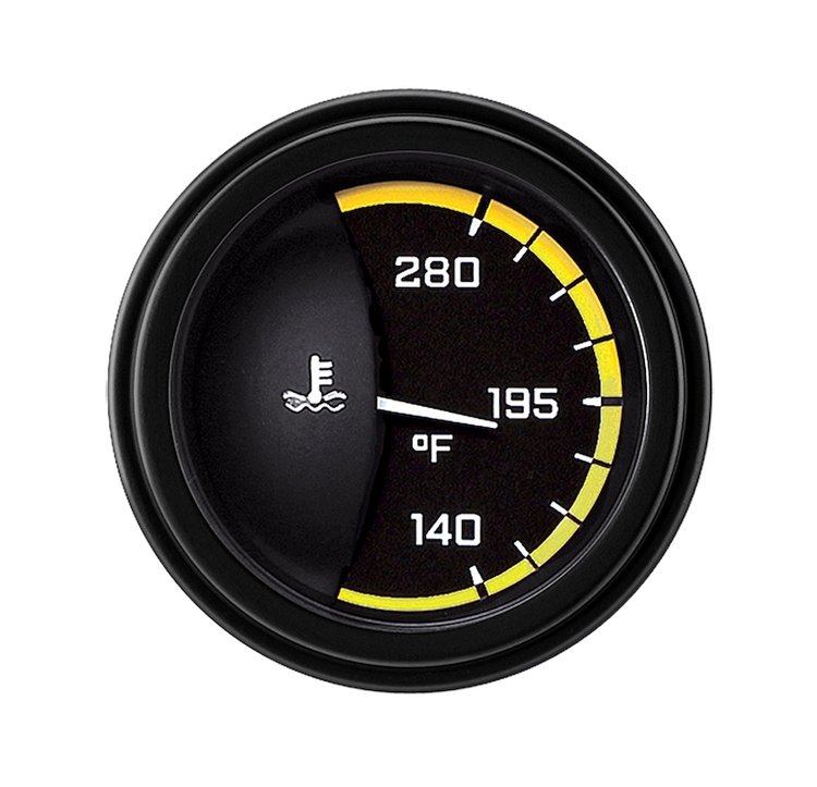 AX26YBLC Auto Cross Yellow 2in. Water Temp