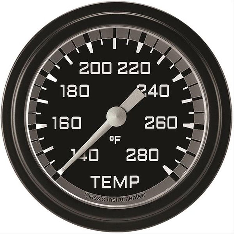 Autocross Grey w/ Black Bezel 2 ? Coolant Temp Full Sweep Includes Temp Sender