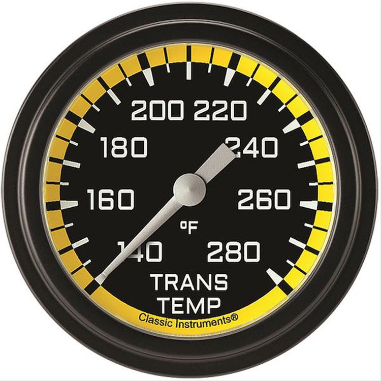 Autocross Yellow w/ Black Bezel 2 ? Trans Temp. Full Sweep