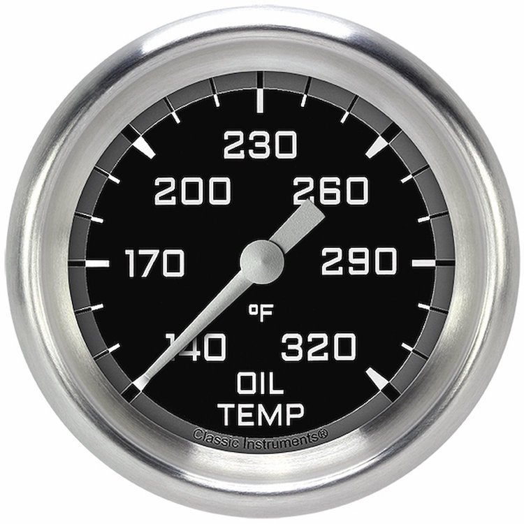 AX328GAPF Autocross Gray 2 5/8in. Oil Temperature Gauge