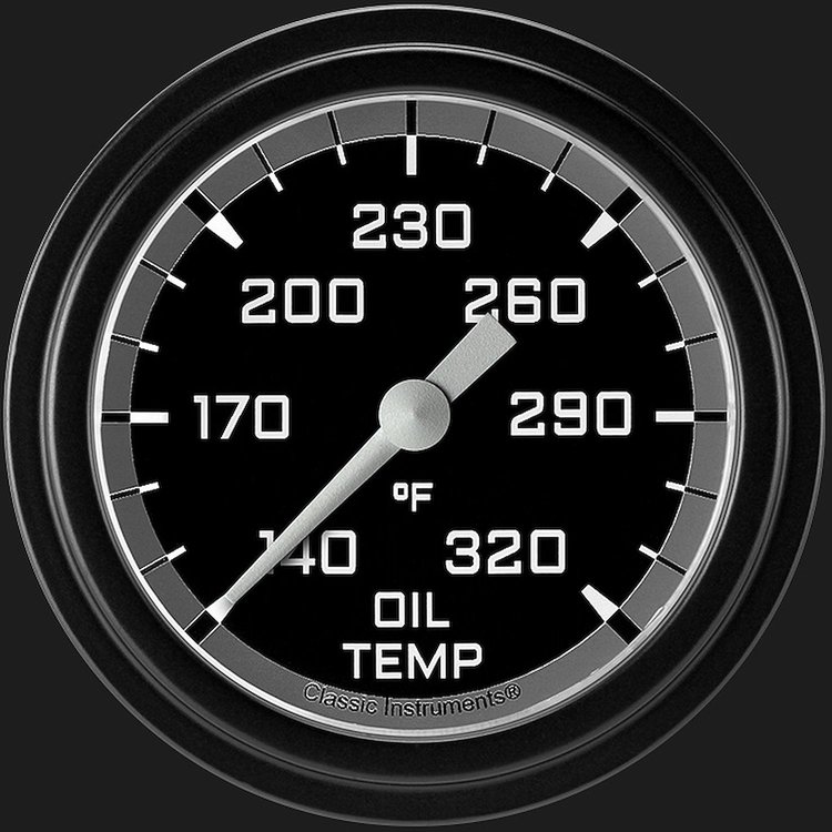 Autocross Grey w/ Black Bezel 2 ? Oil Temp. Full Sweep