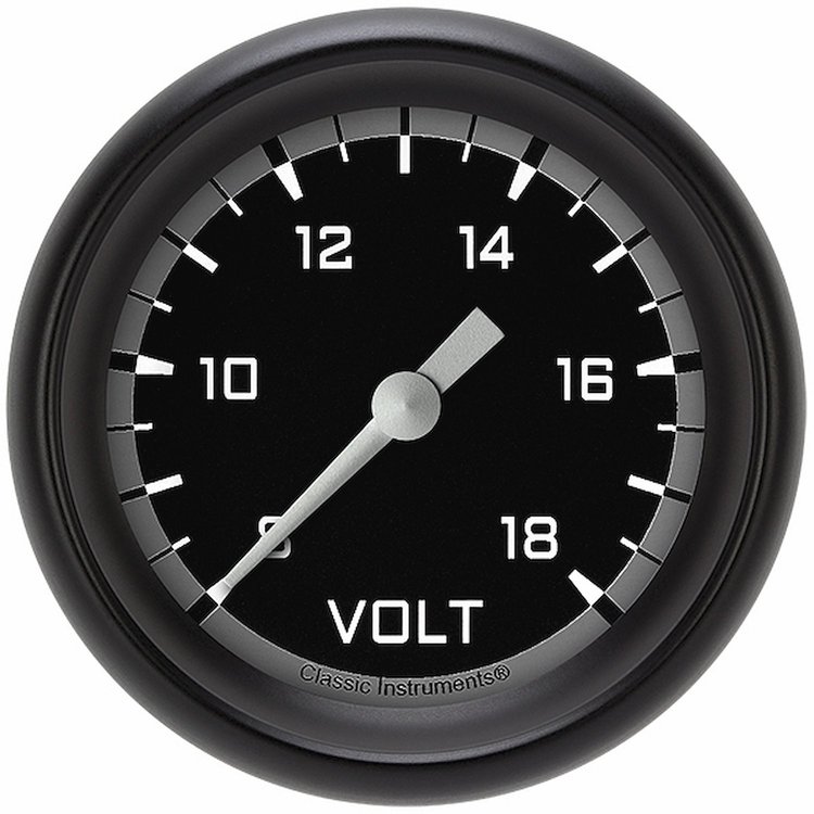 AX330GBPF Autocross Gray 2 5/8in. Voltage Gauge