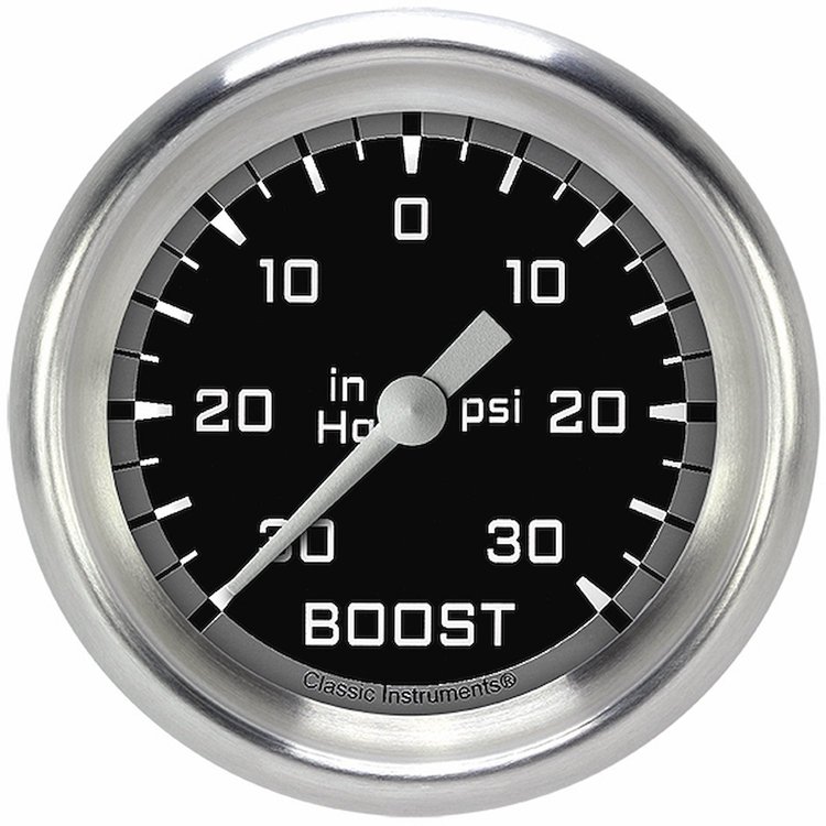 AX341GAPF Autocross Gray 2 5/8in. Boost/Vacuum Gauge