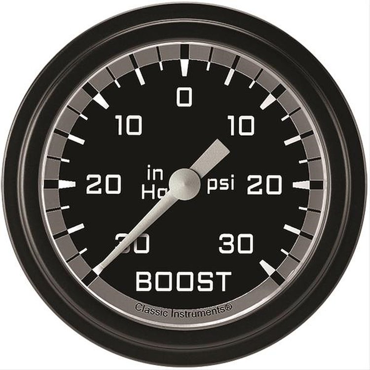 Autocross Grey w/ Black Bezel 2 ? Boost/Vac Electric Full Sweep