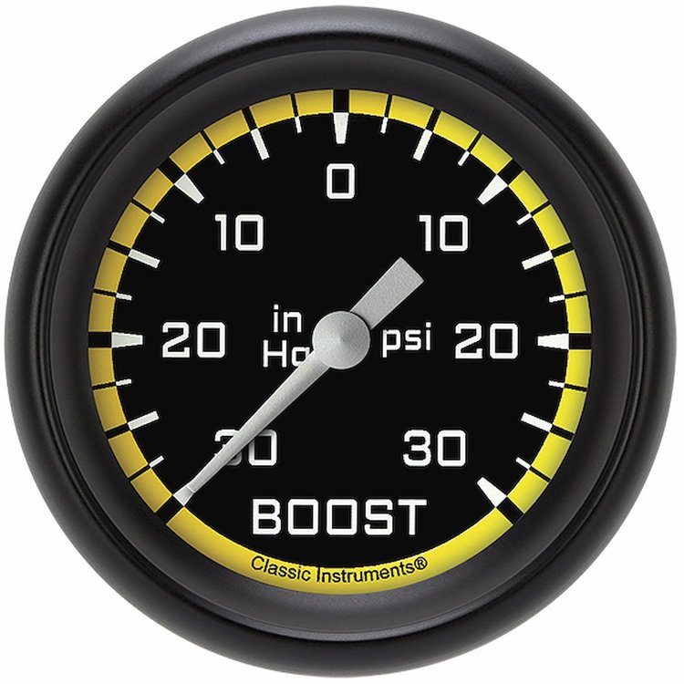 AX341YBPF Autocross Yellow 2 5/8in. Boost/Vac Gauge
