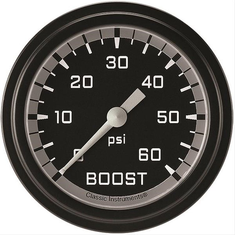 Autocross Grey w/ Black Bezel 2 ? Boost 60psi Electric Full Sweep
