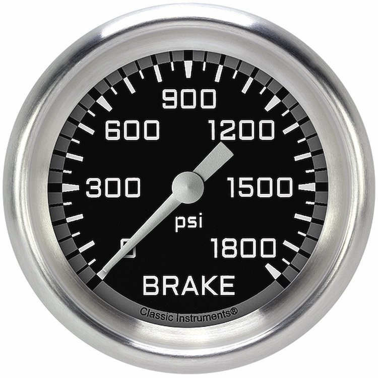 AX367GAPF Autocross Gray 2 5/8in. Brake Pressure Gauge